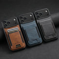 SUTENI Card Holder Bag Phone Case Luxury Faux Leather Stand For iPhone 17 Pro Max 16 Plus 15 14 13 12