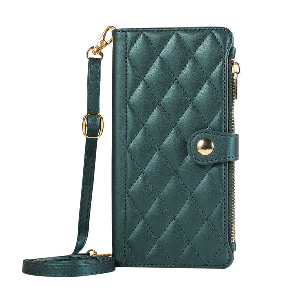 Crossbody Zipper Wallet Case for iphone 17 Promax Air 16 Pro max 15 Plus 14 13 12 Kickstand Cards Slots Cash Pocket Phone Cover