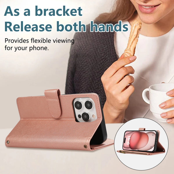 Crossbody Leather Case for iphone 17 Promax Air 16 Pro Max 15 Plus 14 13 12 iphone17 Iphone16 Card Slots Wallet Phone Cover