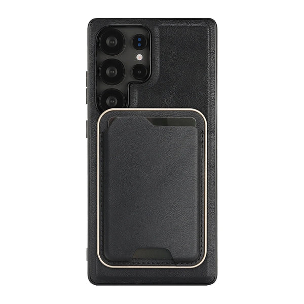 2 in 1 Magnetic Leather Case for Samsung S25 Ultra Edge S24 Plug 23 S25Ultra S25U S24U S23U 5G Thin Cards Slots Bag Phone Cover
