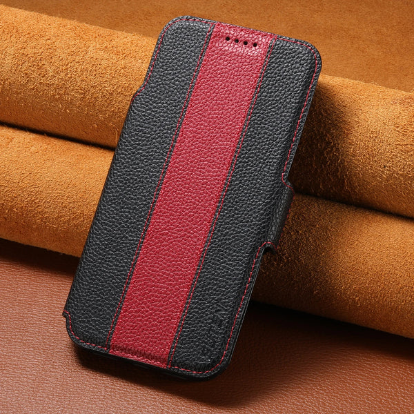 SUTENI Faux Leather Wireless Charging Card Holder Stand Wallet Magnetic Flip Cover Phone Case For iPhone 17 Pro Max 16 15 14 13