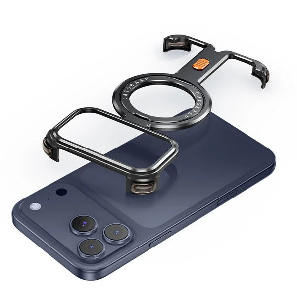 Oatsbasf Metal Phone Case for iPhone 17 Pro Max/17 Pro with Magnetic Stand 360° Rotatable Magsafe Aluminum Metal Frameless Cover