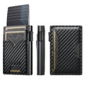 SUTENI Card Slot Wallet  Faux Leather Card Box Pressing The Button Automatically Ejects The Card