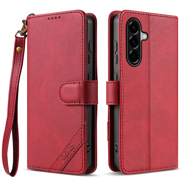 Flip Leather Case for Samsung A05s A15 A35 A55 A06 A16 A26 A36 A56 A07 A17 A37 A57 4G 5G Card Slots Phone Cover With Hand Strap