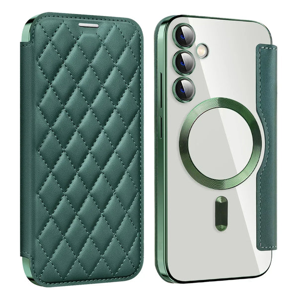 Leather Flip Case for Samsung Galaxy S25 S24 S22 S23 Plus Ultra S25U Card Holder Magnetic Camera Protection Phone Cover