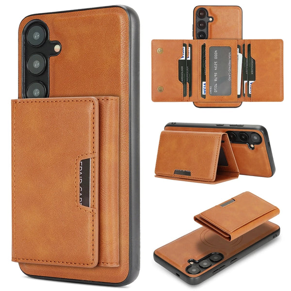 2 in 1 Magnetic Case For Samsung Galaxy A14 A15 A16 A34 A35 A36 A52 A53 A54 A55 A56 5G 4G 7 Card Slots Holder Phone Case