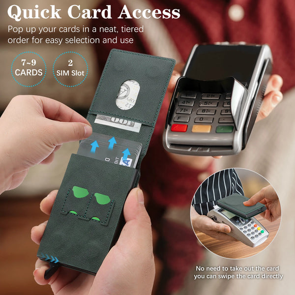 2 in 1 Wireless Charging Leather Case For Samsung Galaxy Z Fold 7 6 5 4 3 Fold7 Magnetic Card Slots Cards Holder Phone Cover