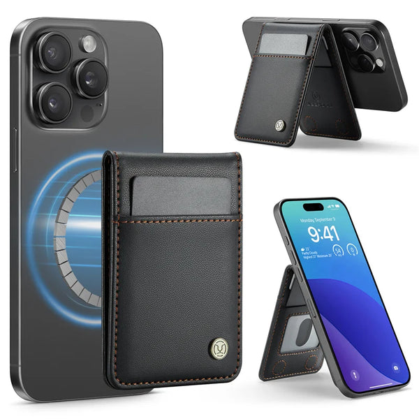 Magnetic Flip Leather Phone Bag Case For iPhone 17 Pro Max Air 16 15 14 13 12 Samsung S26 S25 MagSafe Wallet Card Holder Cover