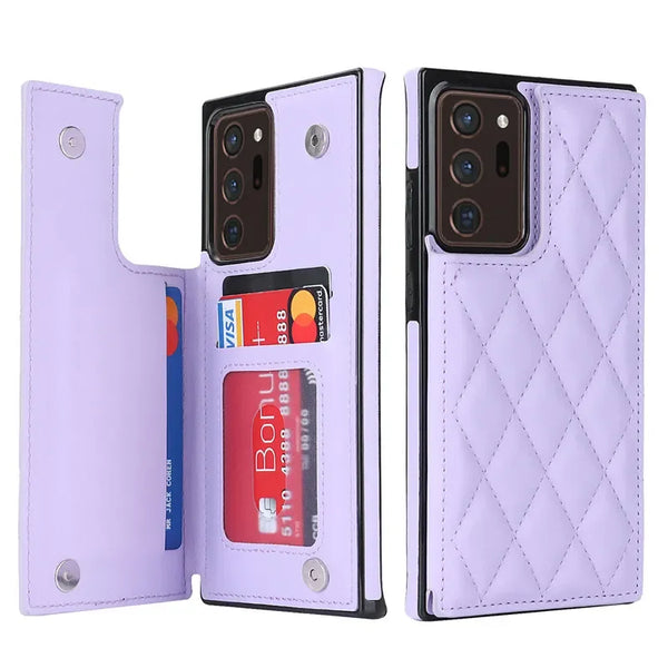 Magnetic Flip Leather Case for Samsung Galaxy S26 Ultra S25 FE S24 Plus S23 S22 S21 A16 A36 A56 Double Button Wallet Cards Cover