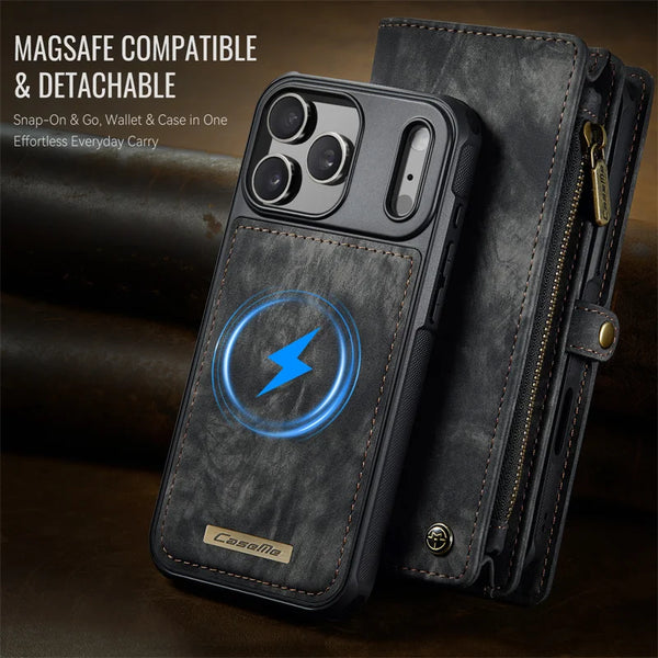 FOR iPhone 17 Pro Max Air 16 16E 15 Plus 14 for Samsung S26 Ultra S25 FE S24 Plus S23 S22 S21 S20  A17 A16 A36 A56 A15 A55 A14 A54  for Google Pixel 9 10 Pro XL 9A for Samsung Z FOLD 7 FOLD 6 FOLD5 Zipper Wallet Flip case with Magnetic Leather back Case
