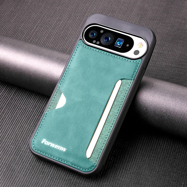 Cards Slot Leather Case For Google Pixel 9 9A 9Pro 9ProXL 10 10Pro 10ProXL Pro XL Shockproof Card Holder Phone Back Cover