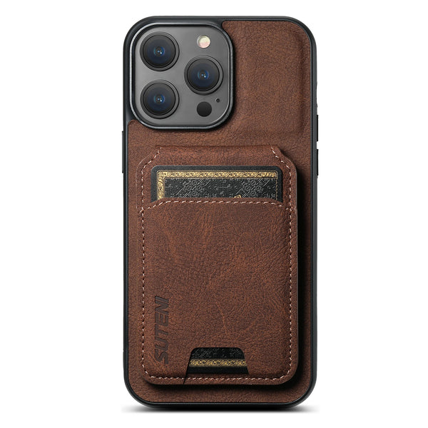 SUTENI Card Holder Card Cover Mobile Phone Case Luxury PU Leather Phone Holder For iPhone 16ProMax 15Plus 14 13 12 11 XR X