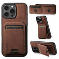 SUTENI Luxury Faux Leather Stand Card Holder Phone Case Frosted Feel For iPhone 17 Pro Max 16 Plus 15 14 13 12
