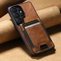 SUTENI Card Holder Phone Case Luxury Faux Leather Stand For Samsung Galaxy S26 Ultra S25 Plus S24 S23