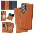 Detachable Leather Flip Case for Samsung Galaxy S26 S25 Ultra S24Plus S23 S26U S25U Wireless Charging Card Holder Phone Cover