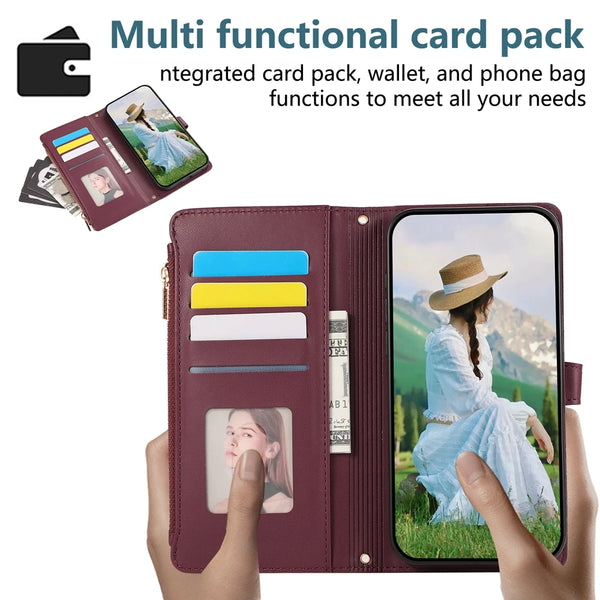 Crossbody Zipper Wallet Case for Samsung Galaxy A05 A06 A07 A15 A16 A17 A25 A35 A36 A53 A54 A55 A56 A72 A73 4G 5G Phone Cover