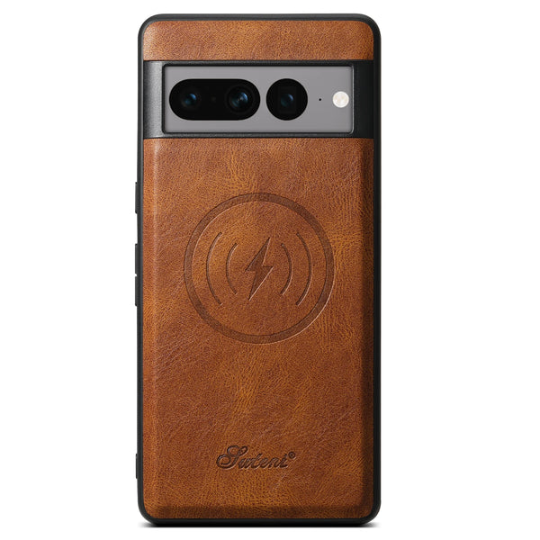 SUTENI Luxury Faux Leather Delicate Hand Feel Phone Case Magnet Wireless Charging For Google Pixel 9XL 8Pro 7A 6