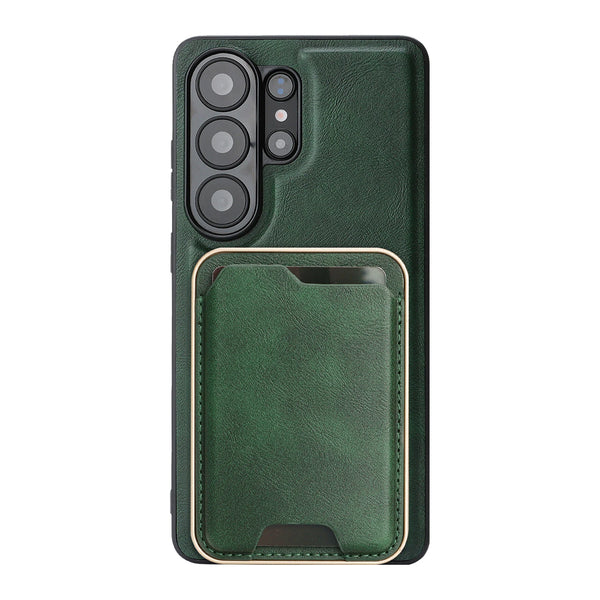 2 in 1 Leather Case for Samsung Galaxy S26 S25 Ultra S24 Plus S23 S26U S25U Wireless Charging Ultra Thin Card Slots Phone Cover