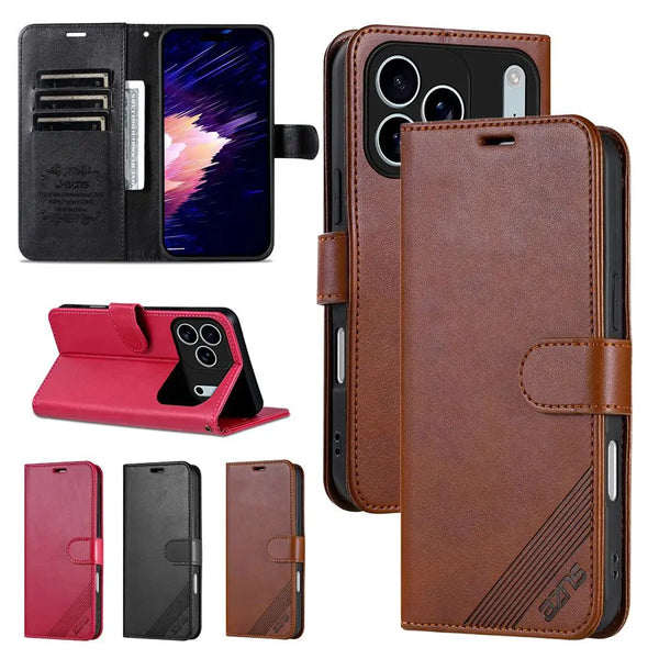 Flip Leather Case For iphone 17 Promax 16 Pro Max 15 Plus 14 Pro 13 12 iphone17 iphone16 Wallet Cash Cards Slots Phone Cover