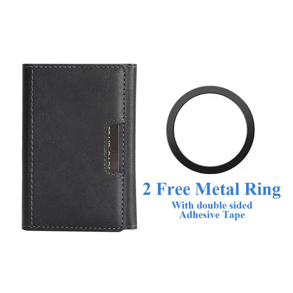 Magnetic Cards Slots Bag For Samsung iphone 16 15 14 13 12 11 Xiaomi Google Phone Kickstand Cards Holder for All Smartphones