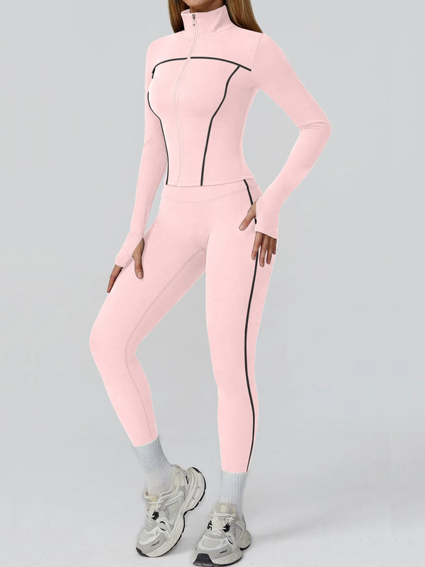 Yoga Set 2PCS Sports Outfits Women Clothes Fitness Tracksuit Gym Legging Workout Long Sleeved Female Bra Yoga Suit Sportswear