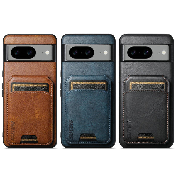SUTENI Card Holder Leather Pocket Wallet Phone Case Stand For Google Pixel 8A 8Pro 7 7Pro 7A 6 6Pro 6A