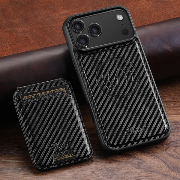 SUTENI Magnet Wireless Charging Phone Case Card Holder Bag Stand Luxury Faux Leather For iPhone 17 Pro Max 16 Plus 15 14 13 12