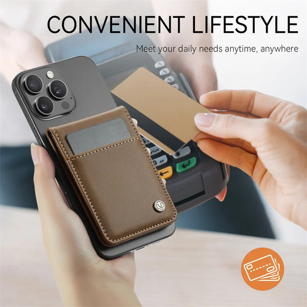Magnetic Flip Leather Phone Bag Case For iPhone 17 Pro Max Air 16 15 14 13 12 Samsung S26 S25 MagSafe Wallet Card Holder Cover