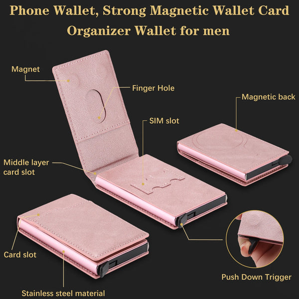 2 in 1 Leather Case For iphone 17 Air 16 Promax 15 Pro Max 14 Plus 13 12 Magnetic Magsafe Cards Holder Card Slots Phone Cover