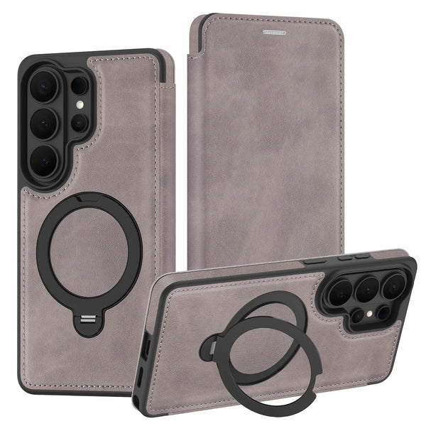 Flip Case for Samsung Galaxy S26 S25 Ultra S24 Plus S23 FE S22 S25U Magnetic Wireless Charging KickStand Card Slots Phone Cover