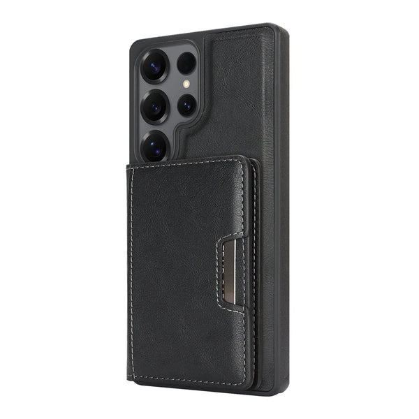 2 In 1 Leather Phone Case for Samsung Galaxy S25 Ultra S24 Plus S23  S25U S24U S23U Magnetic 5 Cards Holder Slots Phone Cover