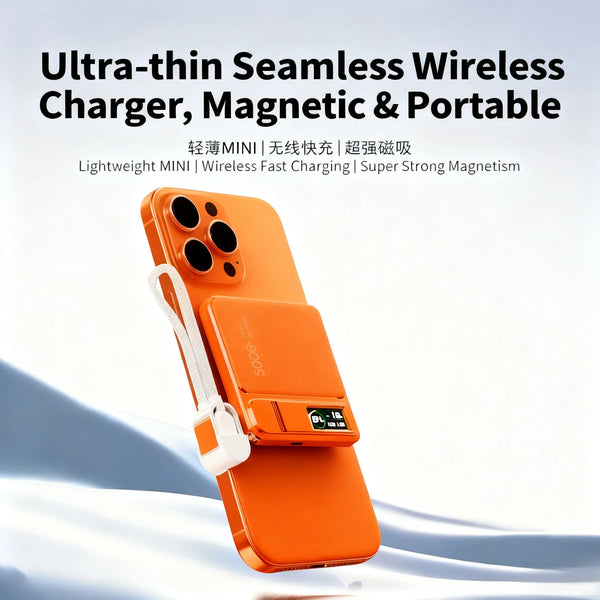 3-In-1 TFT Screen 10000Mah Wireless Magnetic PowerBank For Magsafe Fast Charger Portable External Battery For iPhone 17 PowerBak
