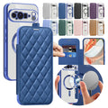 Wireless Charging Flip Leather Case for Google Pixel 7A 8A 9 10 Pro 9A XL Pixel10 Magnetic Card Slots Cards Holder Phone Cover