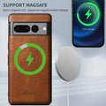 SUTENI Luxury Faux Leather Delicate Hand Feel Phone Case Magnet Wireless Charging For Google Pixel 9XL 8Pro 7A 6