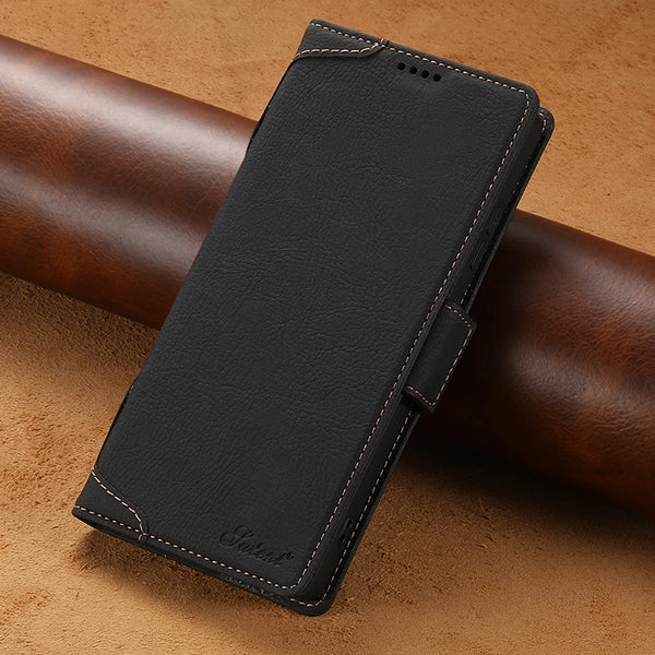 Suteni Brand Wireless Charging Faux Leather Card Holder Stand Wallet Magnetic Button Flip Cover Phone Case For Samsung Galaxy S26Ultra S25