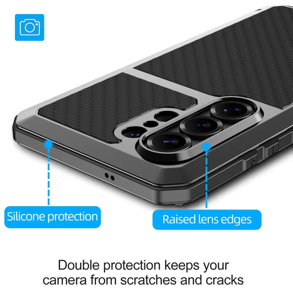 Case For Samsung Galaxy S26 Ultra S25 S24 S23 S22 Ultra Plus Heavy Duty Protection Armor Metal Phone Cover Capa Coque Fundas