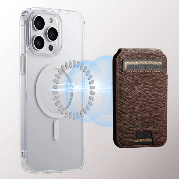 SUTENI Magnetic Card Holder Wallet Stand for Mobile Phone for iPhone for Samsung Galaxy for Google