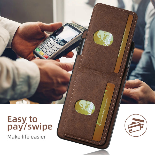 SUTENI Luxury Faux Leather Card Holder Stand Phone Case Frosted Feel For Google Pixel 10 Pro XL 9 8A 7 6
