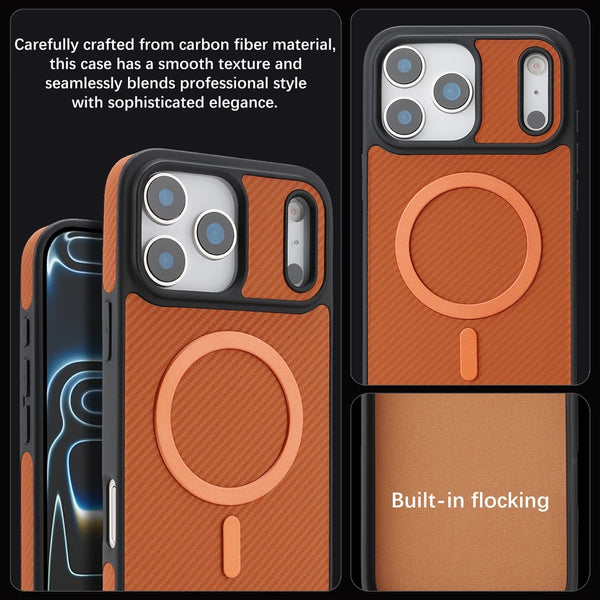 Carbon Fiber Pattern Magsafe Phone Case For Iphone 17 Air 16 Promax 15 Pro Max 14 Plus 13 12 16e Wrieless Charging Phone Cover