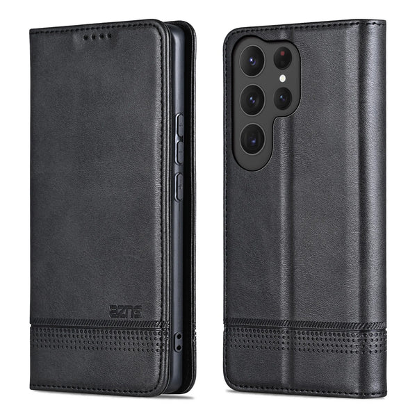 Flip Wallet Case For Samsung Galaxy S25 Ultra Edge S24 Plus S23 FE S22 S21 Cash Cards Slots Magnetic Closure Leather Phone Cover