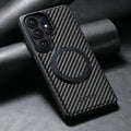 Mobile Phone Case Magnet Wireless Charging 360° Rotating Stand Faux Leather Ring Buckle For Samsung Galaxy S26 Ultra S25 S24 S23