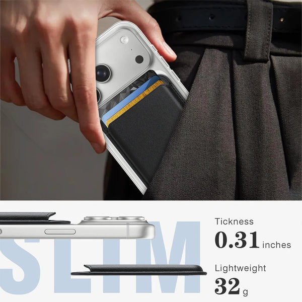 Magnetic Cards Holder Bag For iphone 17 16 15 14 13 12 Samsung Google Xiaomi Oppo Vivo Oneplus All Smart phone Cards Slots