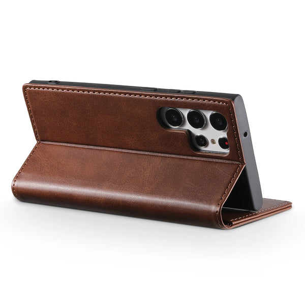 SUTENI Faux Leather Card Holder Stand Wallet Magnet Flip Cover Phone Case For Samsung Galaxy S26 Ultra S25 Plus S24 S23 S22 Note