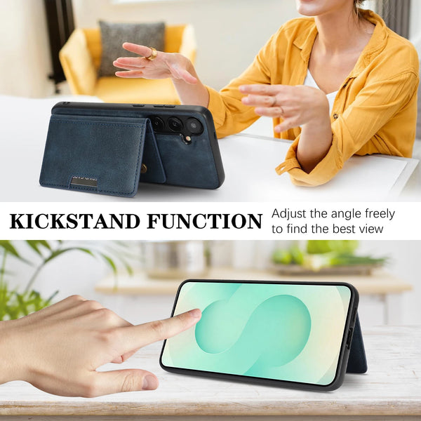 2 in 1 Leather Case For Samsung Galaxy A14 A15 A16 A17 A26 A34 A35 A36 A52 A53 A54 A55 4G 5G Magnetic Card Slots Phone Cover