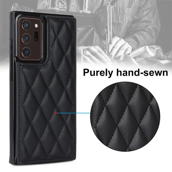 Magnetic Flip Leather Case for Samsung Galaxy S26 Ultra S25 FE S24 Plus S23 S22 S21 A16 A36 A56 Double Button Wallet Cards Cover