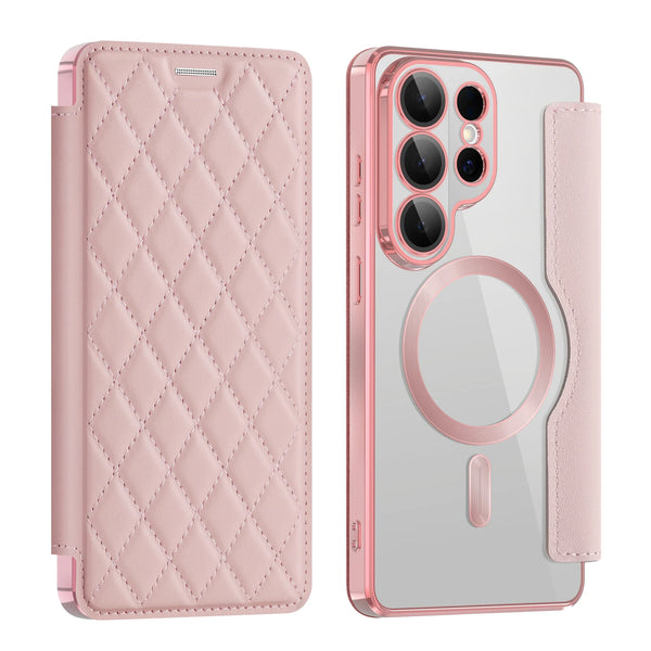 Leather Flip Case for Samsung Galaxy S26 Ultra S25 Edge S24 Plus Fe S22 S23 S26U S25U Card Holder Slots Magnetic Phone Cover