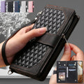 Long Lanyard Zipper Wallet Cards Phone Case for Samsung Galaxy Note 20 Ultra S26 Plus S25 FE S24 S23 S22 S21 Flip Leather Cover