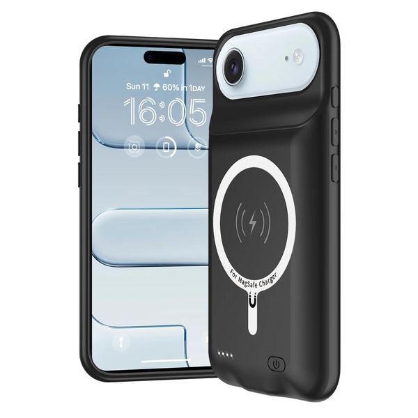10000mAh Magnetic Battery Case for iPhone 17 Air 17 Pro Max Portable Charger Case Wireless Charging Power Bank Charger Cover