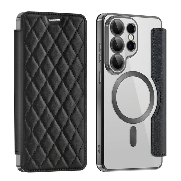 Leather Flip Case for Samsung Galaxy S26 Ultra S25 Edge S24 Plus Fe S22 S23 S26U S25U Card Holder Slots Magnetic Phone Cover