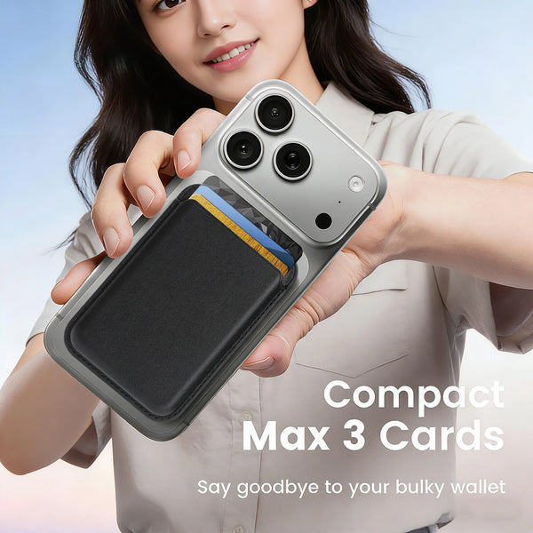 Magnetic Cards Holder Bag For iphone 17 16 15 14 13 12 Samsung Google Xiaomi Oppo Vivo Oneplus All Smart phone Cards Slots